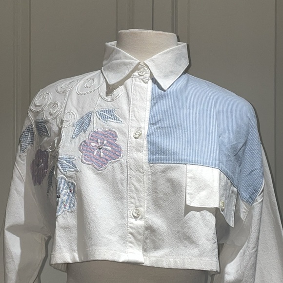 Vintage Floral/Pinstripe Button Down - Picture 14 of 14